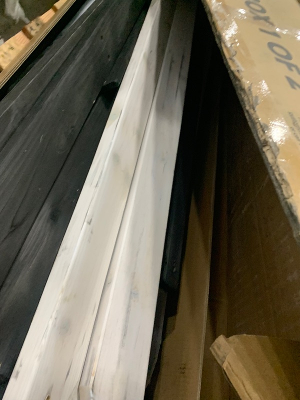 Photo 1 of ***BOX 1 OF 2, MISSING BOX 2*** Sportspower Roswell Wooden Swing Set: Play Fort, Bench with Table, Sandbox, Trapeze, and 8' Slide - Black, Green and White