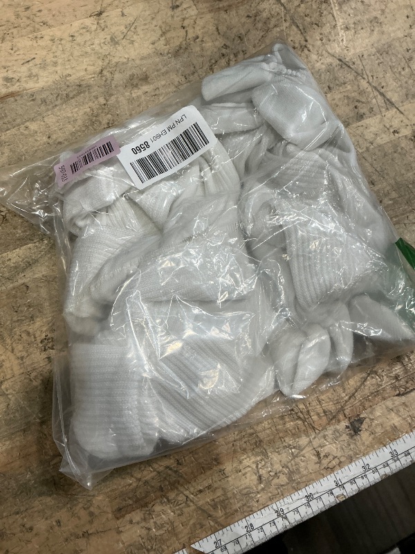 View 2 of +MD 6 Pairs Non-Binding Women's Cushioned Moisture Wicking Diabetic Crew Dress Socks 9-11 White