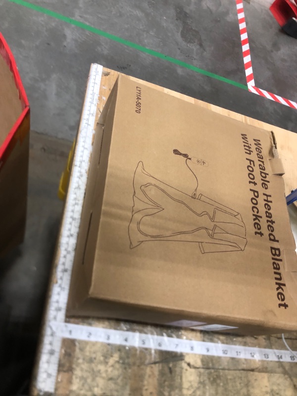 Photo 1 of **FACTORY SEALED** Klaggie Wearable Heated Blanket with Foot Pocket Sleeves, Heated Robe Heated Snuggie, 6 Heating Levels 4 Hours Auto-Off, Overheat Protection Machine Washable, 50”x70”, Pink