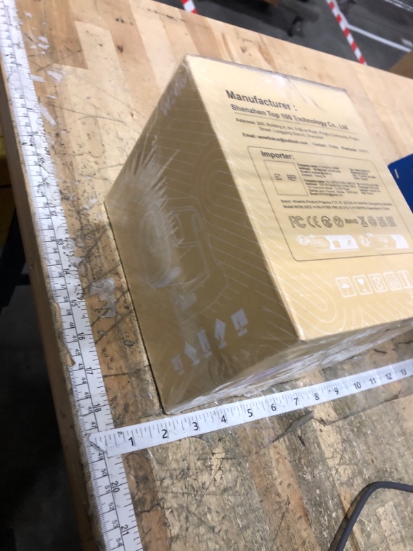 Photo 1 of **FACTORY SEALED** Projector [Auto Focus & 1080P Native & Bulit-in Apps] Projector 4K Support Auto Correction WiFi 6 Bluetooth 5.4 Mini Portable Projector Compatible with HDMI/TV Stick/Memory Stick/Laptop, Beige