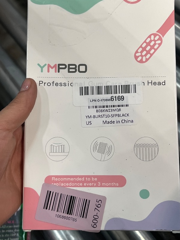 Photo 1 of 10 Pack Replacement Toothbrush Heads Compatible with Burst Electric Toothbrush, YMPBO Toothbrush Heads for Burst Sonic Toothbrush, Deep Cleaning Bristle Design, Black