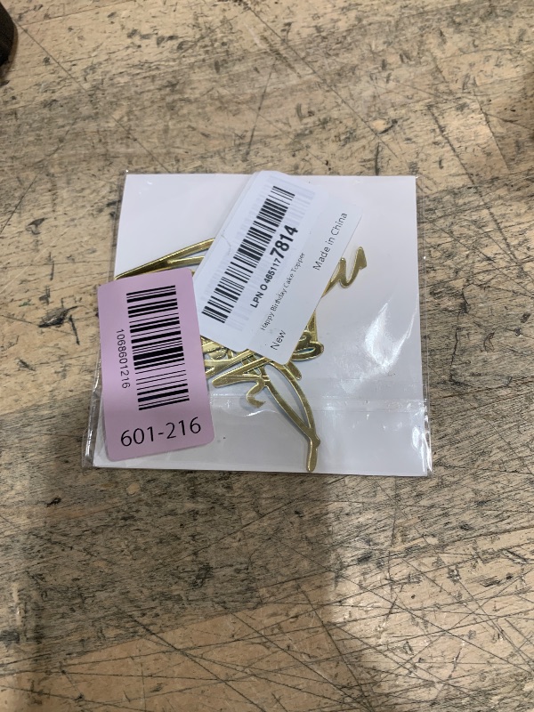 Photo 1 of 1PCS Happy Birthday Cake Topper,Gold Mirror Acrylic Boy or Girl Cake Sign Decorations,Birthday Cake Charm Supplies for Birthday Party Cake Dessert