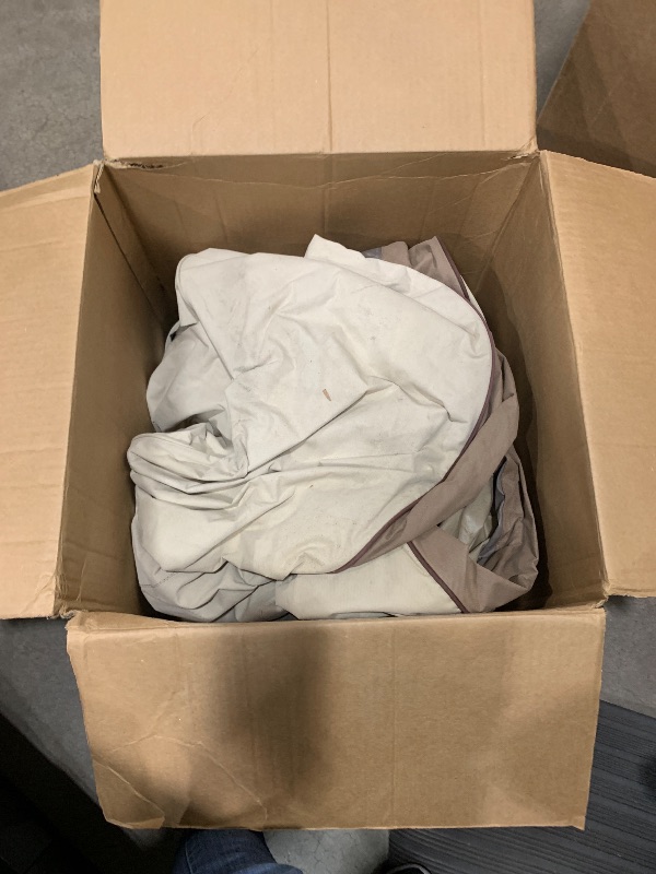 Photo 1 of ULTCOVER Rectangular Patio Heavy Duty Table Cover - 600D Tough Canvas Waterproof Outdoor Dining Table and Chairs General Purpose Furniture Cover Size 88L x 62W x 28H inch