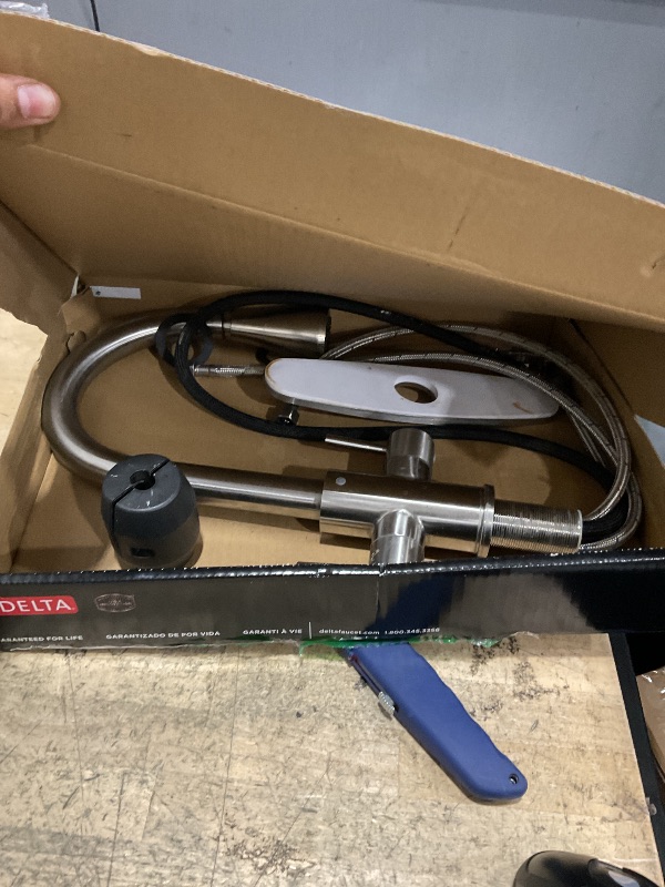 Photo 1 of ************FOR PARTS ONLY*************
Hurran Kitchen Sink Faucet with Pull Down Sprayer, 2 Handles High Arc Stainless Steel Kitchen Faucet with Escutcheon, Suitable for Kitchens, RVs, and Bars, Brushed Nickel