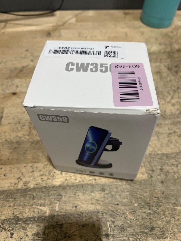 Photo 1 of 3 in 1 Charging Station for iPhone, Wireless Charger for iPhone 17 16e 16 15 14 13 12 11 X Pro Max & Apple Watch - Wireless Charging Station for AirPods 4 3 Pro