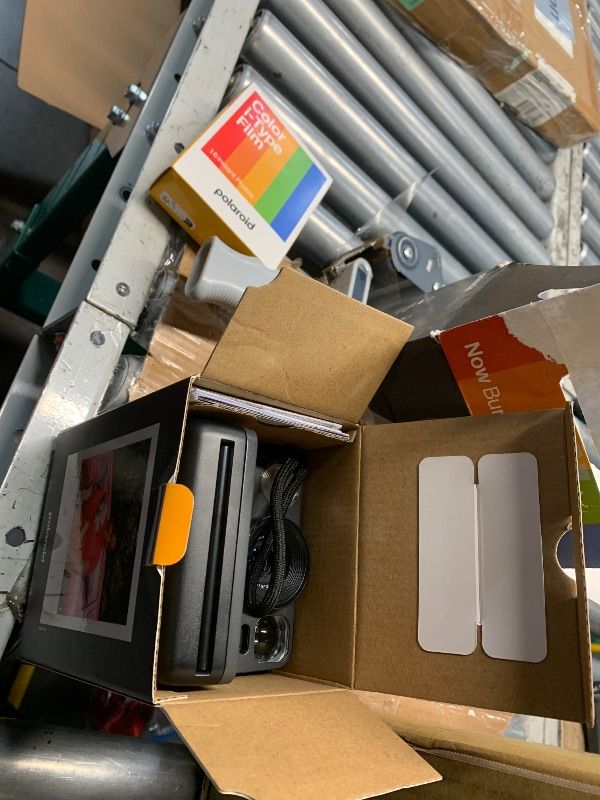 Photo 1 of (MISSING SOME FILM) Polaroid Now 3rd Generation I-Type Instant Camera + Film Bundle - Now Black Camera + 16 Color Photos (6560)
