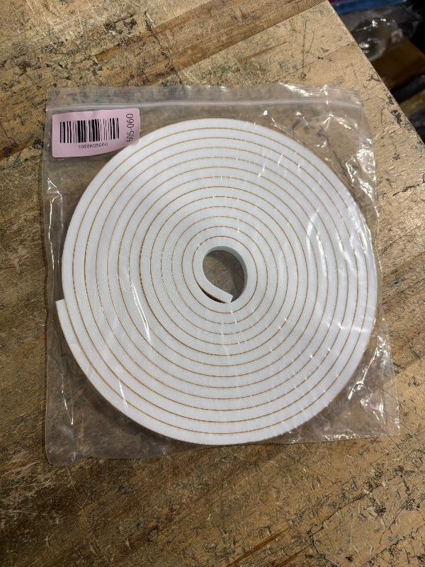 Photo 1 of 16Feet Weather Stripping Seal (1/2 Inch X 1/4 Inch) for Door Window, High Density Foam Tape, Soundproofing, Insulation Strip, Door Sealers for Door Frame- White