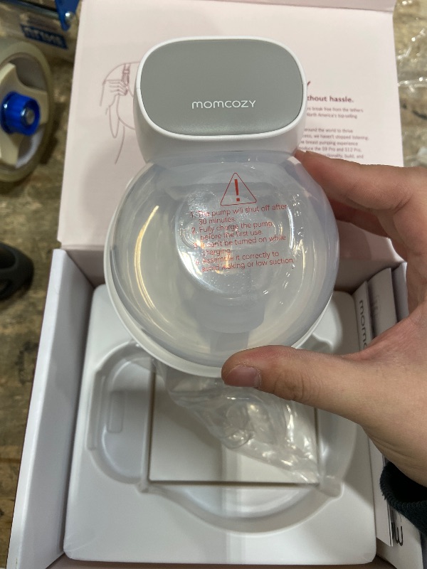 Photo 1 of *** TESTED POWERS ON  ***Momcozy S9 Pro Double Electric Portable Pump with 24mm, 1 PC, Silver Gray