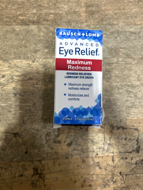 Photo 1 of 1 PACK Bausch + Lomb Advanced Eye Relief, Maximum Redness Reliever and Lubricant Eye Drops, Soothes Burning & Irritated Dry Eyes, Moisturizes & Comforts, 0.5 Fl Oz (