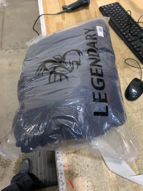 Photo 1 of Legendary Whitetails Mens Wool Blend Jacket Quilted Satin Insulated Sleeves Sherpa Lined, Navy Heather, LRG