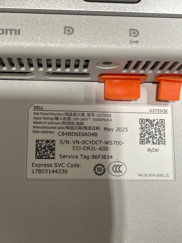 Photo 1 of Dell UltraSharp U2725QE 27" 4K UHS IPS Black Monitor