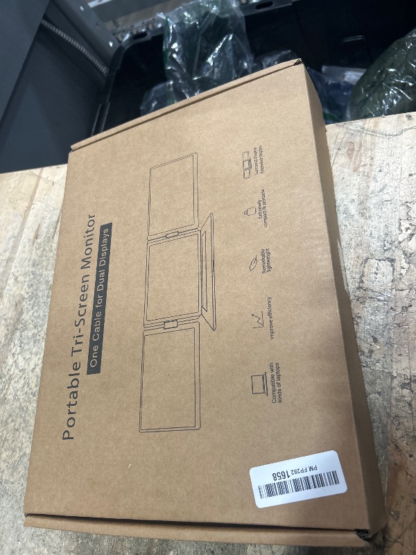 Photo 1 of ** SEE NOTES ** Lalovin Laptop Screen Extender, 1080P FHD IPS Triple Portable Monitor for Laptop, Plug & Play Monitor Extender with USB-C/HDMI Port for Mac/Windows/Chrome/Android (Grey, 14 Inches)