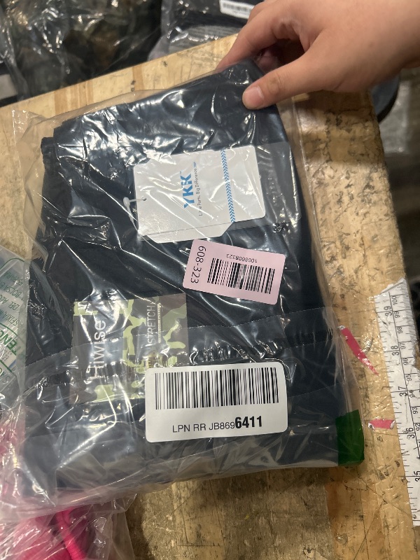 Photo 1 of Hiwise Men's Ripstop Tactical Pants Water Resistant Stretch Cargo Pants Lightweight EDC Hiking Work Pants (Black, 34WX32L)