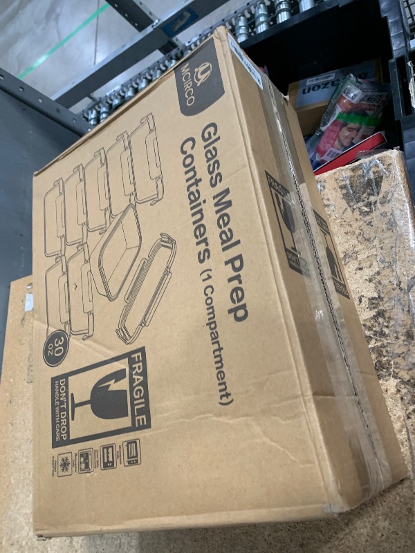 Photo 1 of [8-Pack,30 oz]Glass Meal Prep Containers,Glass Food Storage Containers,Airtight lunch Containers with Lids, Microwave, Oven, Freezer and Dishwasher