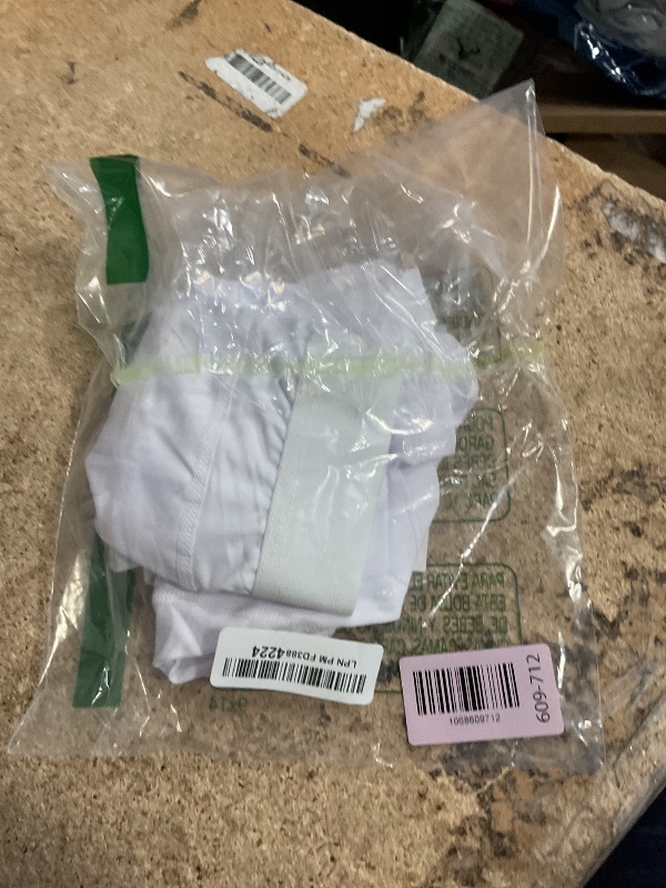 Photo 2 of Anawakia Compression Shorts for Men Pocket Compression Spandex Underwear Shorts Running Workout Athletic White Medium