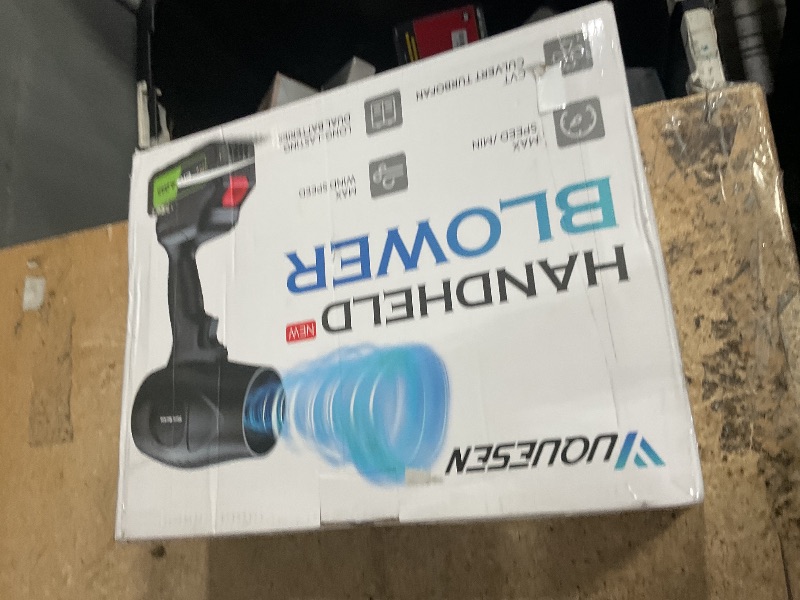 Photo 1 of 980,000 RPM Cordless Leaf Blower - 21V Electric Handheld Leaf Blower with 2×4.0Ah Batteries & Fast Charger - Lightweight for Patio, Lawn, Yard, Deck Cleaning - Dark