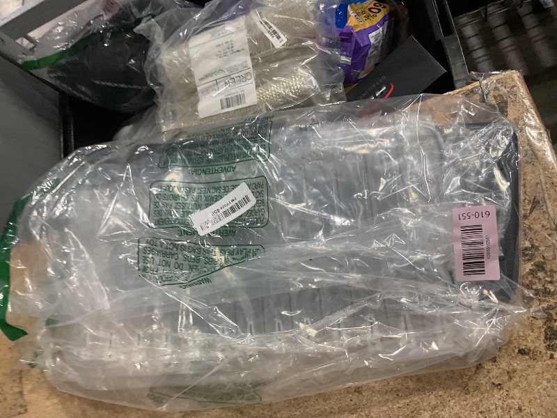 Photo 1 of ***MISING DONGLE*** Large Print Backlit Wireless Keyboard – Silent Keyboards with Wrist Rest, 7-Color Light up, Quiet Low Profile Keys, 2.4G Wireless Rechargeable Full Size Keypad for Computer Laptop Windows Mac, Black