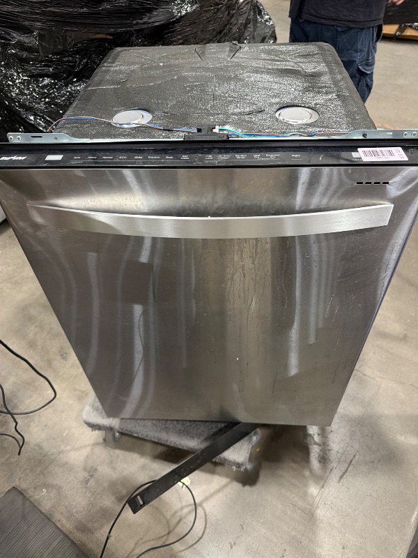 Photo 1 of ***heavy use dents missing hardware***Sharp SDW6504MS Stainless Steel Dishwasher, 24-inch Pocket Handle, 52 dB, Hybrid Tub, 12 Place Settings, 5 Cycles, Heated Dry
