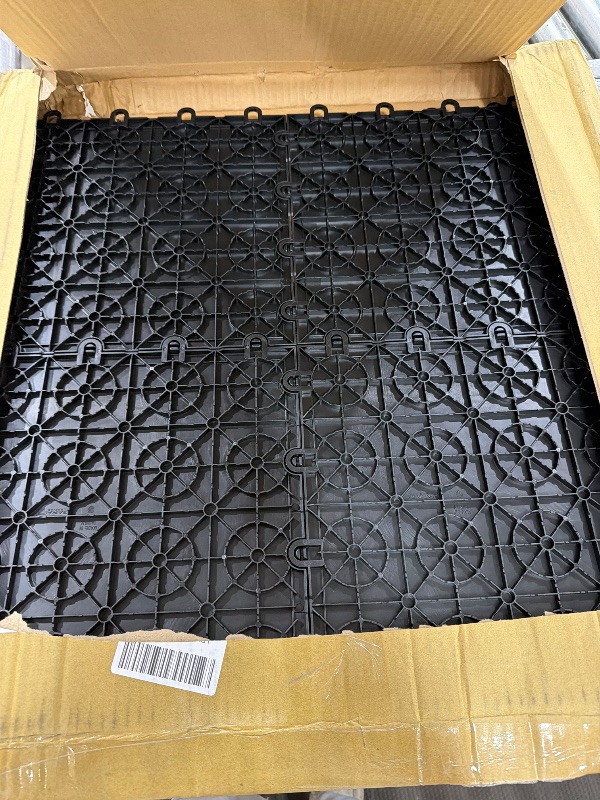 View 3 of ** 1 pc only * IncStores 3/8" Thick Snap Together Dance Flooring Tiles | 12”x12” Printed Vinyl Dance Floor Tiles for Practice & Performance | Oak | 1 Tile Pack