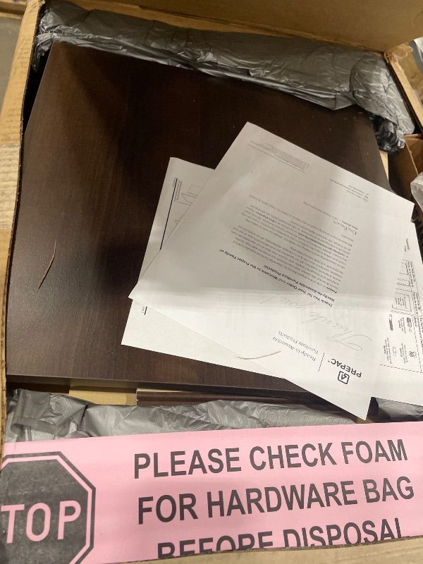 Photo 1 of *** PARTS ONLY - PARTIAL SET - BOX 1 OF 2 *** Espresso Transitional Composite Media Cabinet