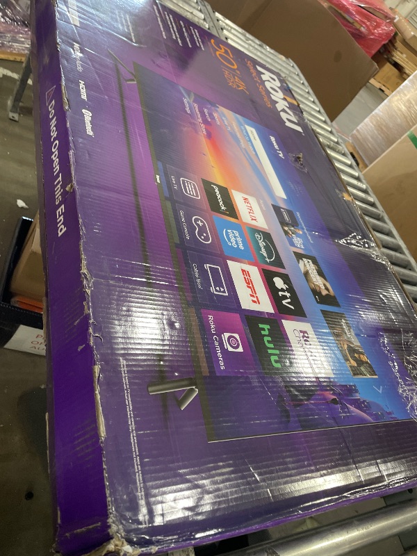 Photo 1 of ***PARTS ONLY*** Roku Smart TV – 50-Inch Select Series, 4K HDR TV – RokuTV with Enhanced Voice Remote – Flat Screen LED Television with Wi-Fi for Streaming Live Local News, Sports, Family Entertainment