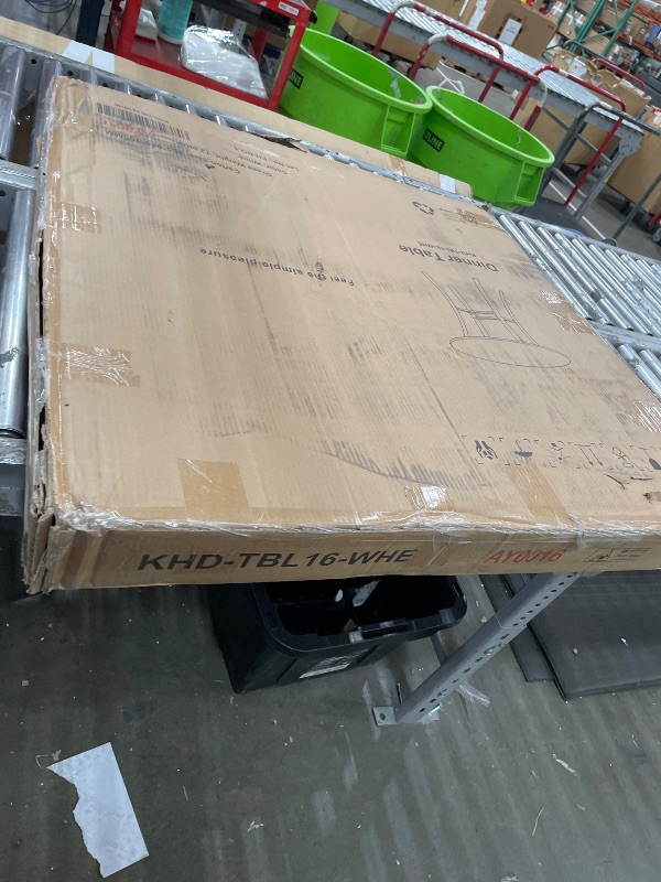 Photo 1 of ***JUST THE TABLE, IT HAS NO SCREWS***
VECELO Dining Table Set for 4, , Breakfast Nook, Small Space, Off White