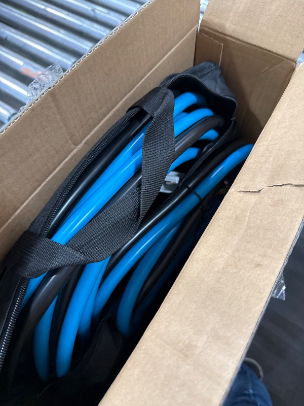 Photo 1 of 0 Gauge 30 Feet Jumper Cables Heavy Duty for Car, Quick Connect Plug Sets 1000 Amp Automotive Booster Jumper Cables for SUV and Trucks with Carry Bag, Gloves, Brushes