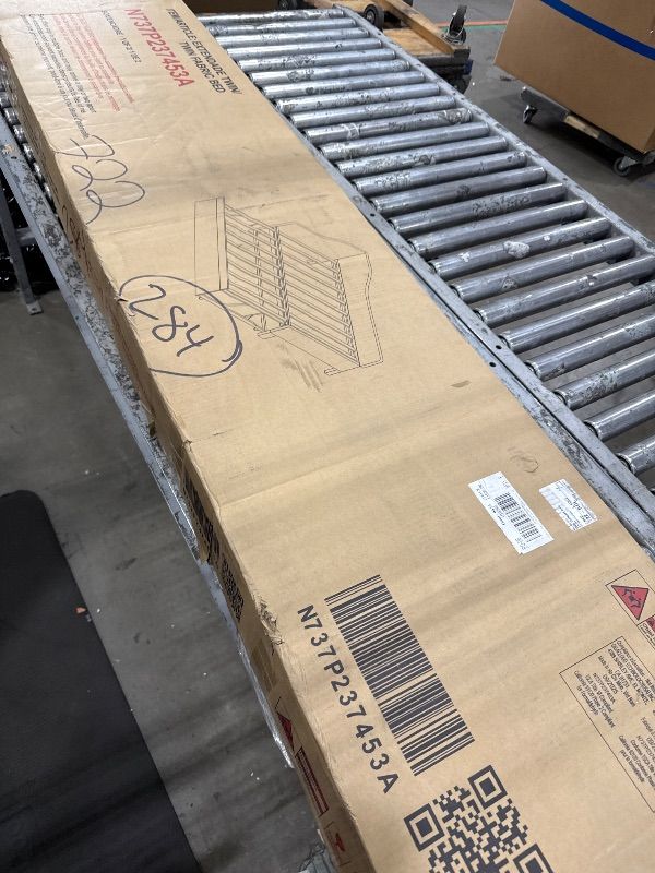 View 1 of **Box 1 of 2** MERITLINE Twin Size Upholstered Daybed with Pop Up Trundle, L-Shaped Wooden Bed Frame with Trundle for Bedroom, No Box Spring Needed (Beige)
