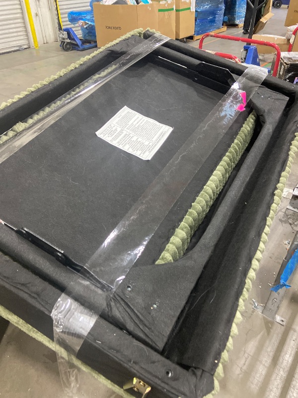 Photo 1 of **3 Boxes** LINSY HOME Sectional Sleeper Sofa with Storage Chaise & USB Charging, Convertible Pull Out Couch Bed Plush Corduroy Modular Sectional Couches for Living Room Apartment (Green)