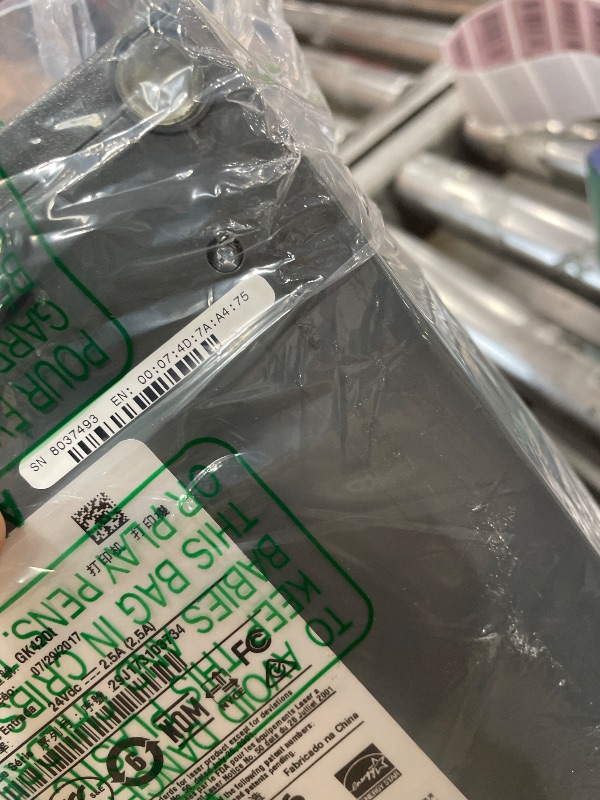 Photo 1 of ***MISSING POWER CORD***
Zebra - GK420t Thermal Transfer Desktop Printer for Labels, Receipts, Barcodes, Tags, and Wrist Bands - Print Width of 4 in - USB and Ethernet Port Connectivity (Renewed)