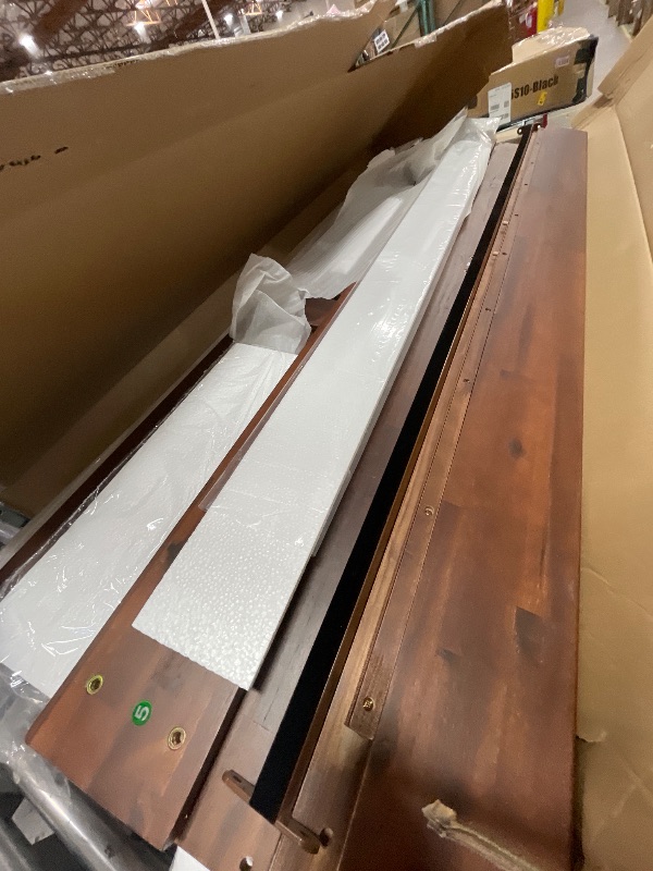 View 3 of ****PARTIAL SET , PARTS ONLY *** Zinus Vivek Deluxe Wood Platform Bed Frame with Headboard, Wood Slat Support, No Box Spring Needed, Easy Assembly, King