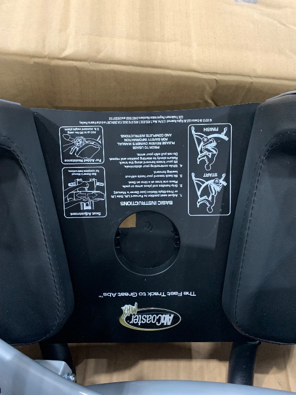 Photo 1 of (minor damage) AbCoaster MAX Ab Machine Exercise Equipment For Home Gym, Less Stress on Neck & Back, Abdominal / Core Fitness Equipment for All Levels, Black