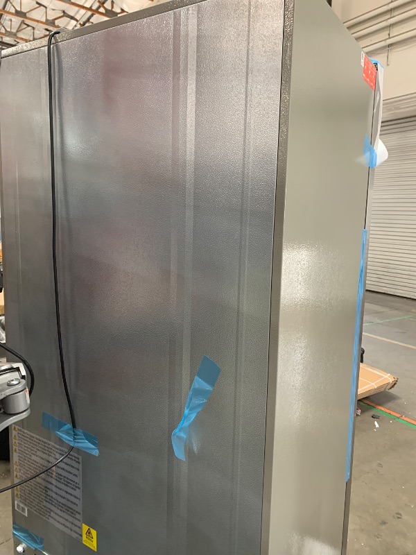 Photo 1 of (tested)(powers on) Kenmore 36" Side-by-Side Refrigerator with Freezer - Accela Chill, Water & Ice Dispenser, Adjustable Glass Shelves, ENERGY STAR Certified, 20 cu. ft. Capacity - Fingerprint Resistant Stainless Steel