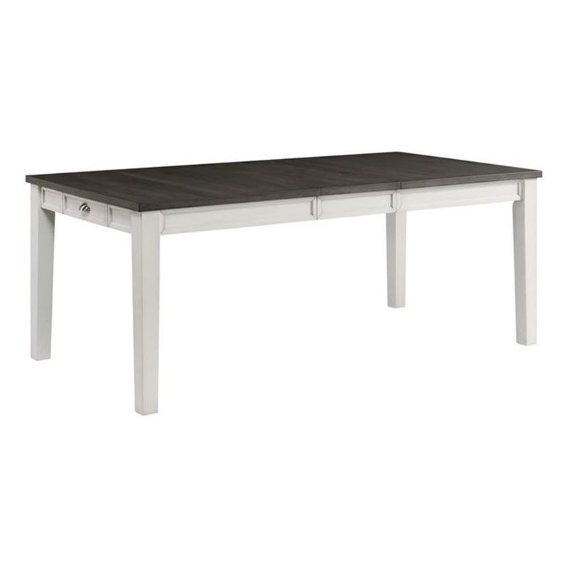 Photo 1 of (2 boxes) Picket House Furnishings Jamison Dining Table with Storage in White plus bench