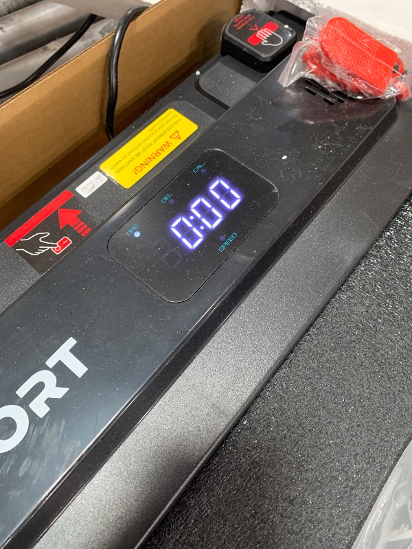 Photo 1 of (powers on see images) Hccsport Treadmill with Incline, 3 in 1 Under Desk Treadmill Walking Pad with Removable Desk Workstation 3.5HP Foldable Compact Walking Treadmills for Home Small Office with Wristband Remote Control