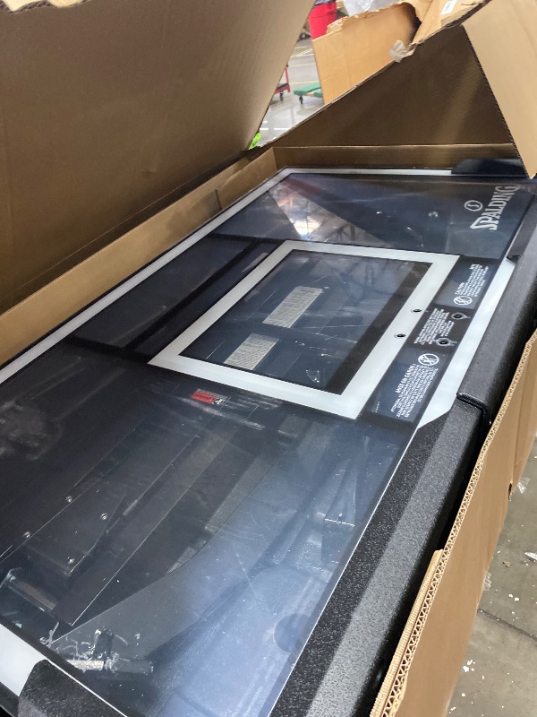 Photo 1 of **MISSING HARDWARE AND OTHER PARTS**TRUCK PICK UP ONLY**
Spalding Momentous EZ Assembly 54" H-Frame Acrylic Portable Basketball Hoop
