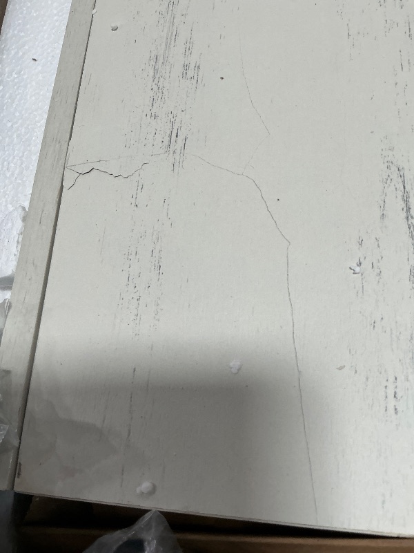 Photo 1 of (SOLD AS PARTS/WOOD) VASAGLE LIRY Collection - Buffet Cabinet, Coffee Bar Cabinet with 2 Drawers, Adjustable Shelves, Sideboard Storage with Cable Holes, Drawer Dividers, Rustic White and Honey Brown UBBK381W01