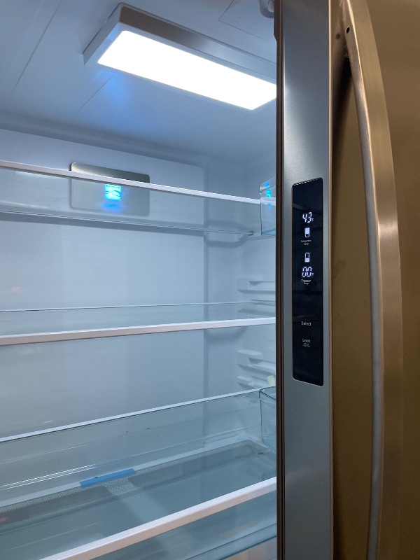 Photo 1 of ********REFRIDGERATOR  SECTION DOES NOT WORK- FOR PARTS ONLY*************
Kenmore 36" French Door Refrigerator with Freezer - Accela Chill, Adjustable Shelving, Humidity Controlled Crispers, ENERGY STAR Certified, 20.3 cu. ft. Capacity, Fingerprint Resist