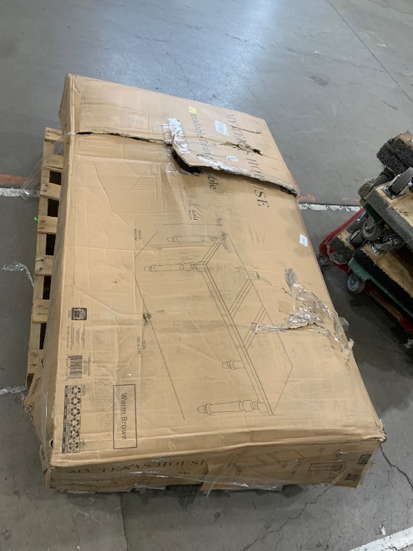 Photo 1 of *************MISSING 1 OF THE LEGS*************
My Texas House Perry Extendable Dining Table in Warm Brown Finish