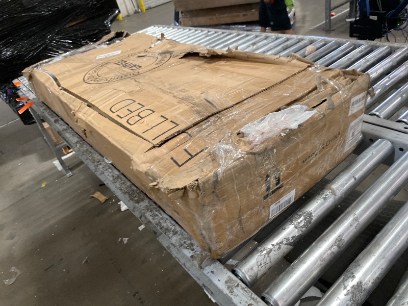 Photo 1 of ***MISSING HARDWARE***IDEALHOUSE Full Bed Frame with Lift Up Storage & LED Lights, Upholstered Velvet Bed with Storage Headboard & Charging Station, Metal Platform Bed, No Box Spring Needed, Solid Wooden Slats, Black