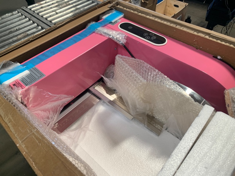 Photo 1 of ***PARTS ONLY**VEVOR Cake Decorating Machine, Cake Cream Spreading Coating Smearing Machine, Low Noise Cake Frosting Machine, Turntable with Adjustable Scraper, for 6" to 14" Cake, 25-320RPM Rotating Speed, Pink