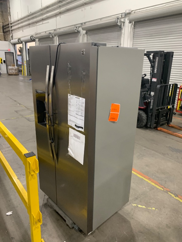 Photo 1 of ***HEAVY USE NEEDS CLEANING*** Kenmore 36" Side-by-Side Refrigerator with Freezer - Accela Chill, Water & Ice Dispenser, Adjustable Glass Shelves, ENERGY STAR Certified, 20 cu. ft. Capacity - Fingerprint Resistant Stainless Steel