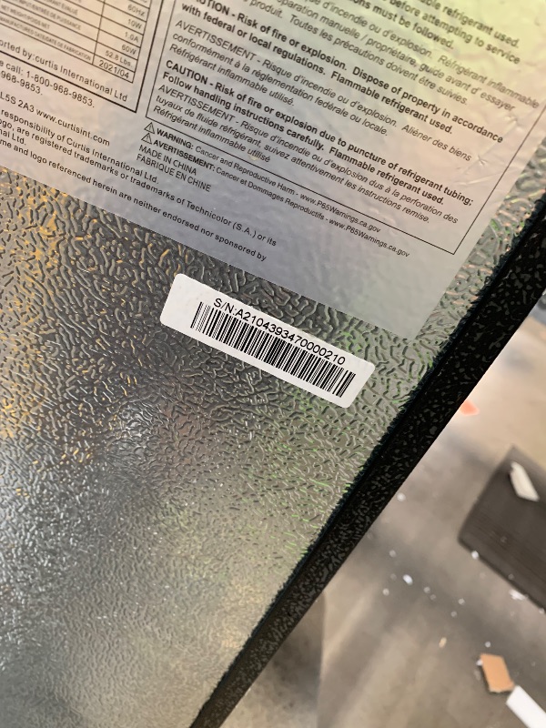 Photo 1 of (USED MAJORILY, FOR PARTS) RCA - 2-Door - Compact Refrigerator/Freezer - Reversible Doors - Adjustable Thermostat - 3.2 Cu. Ft. - Black,