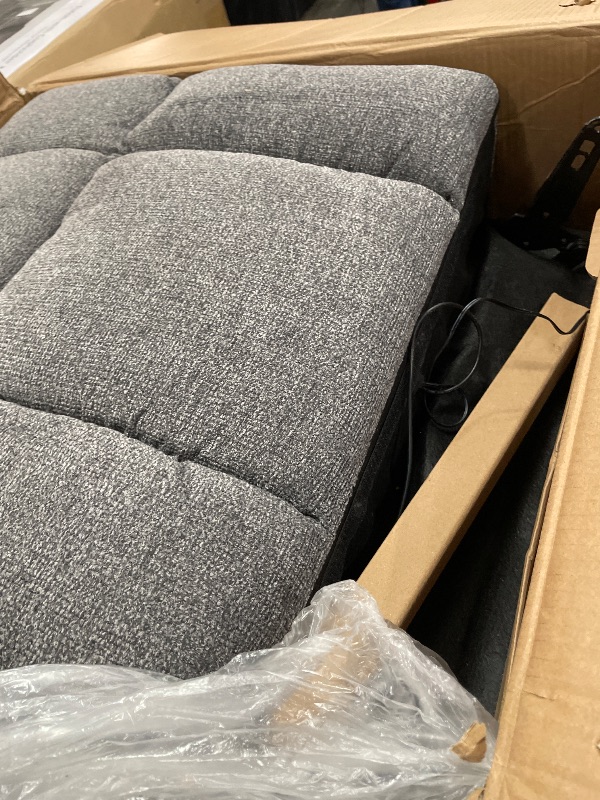 Photo 1 of *** PARTIAL SET *** Phoenix Home Large Power Lift Recliner Chair with Massage and Heat for Elderly, Overstuffed Wide Recliners with 2 Cup Holders, Side Pocket and USB Port, Dark Gray