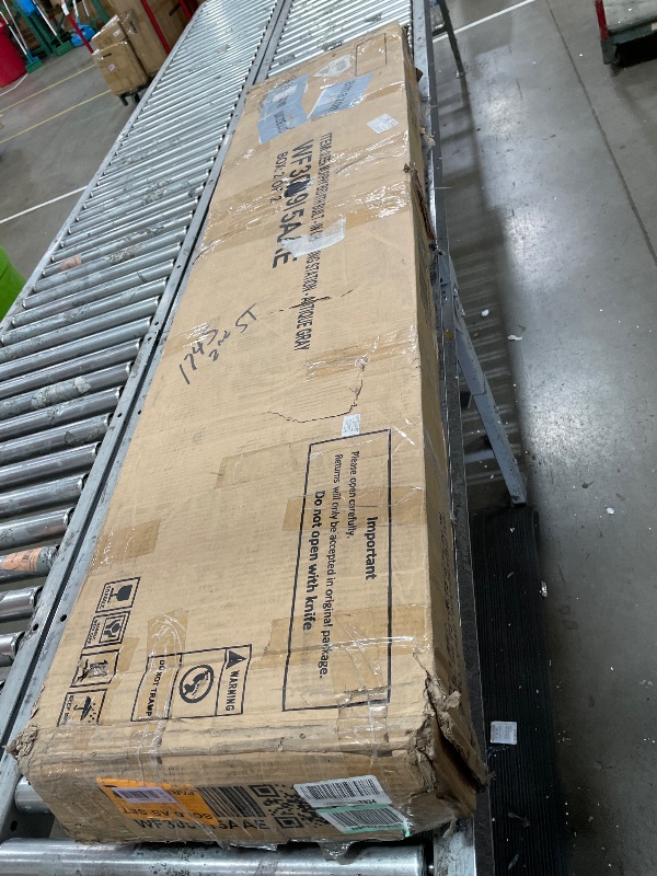 Photo 1 of **Box 1 of 2** LUSPAZ Queen Size Murphy Bed with Built-in Charging Station, Space-Saving Design Foldable Pull Out Bed Cabinet with a Big Storage Drawer, No Spring Box Needed, for Apartments, Bedrooms, Antique Gray