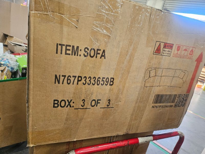 Photo 1 of ***Box #2 and # 3 only missing box # 1*** Merax 98.5" Modern 3 Seater Curved Sofa, Luxury Boucle Fabric Sofa, Minimalist Cozy Cloud Couch for Living Room, Bedroom, Apartment, Home Office, Beige