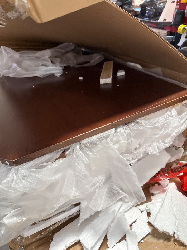 Photo 1 of ***MISSING HARDWARE***Comiling Kitchen Breakfast Nook Table Set - Solid Wood Corner Bench Dining Set for 4-6 People, L Shaped Bench for Dinner Room, Space Saving Kitchen Booth Seating with Table for Small Space, Russet