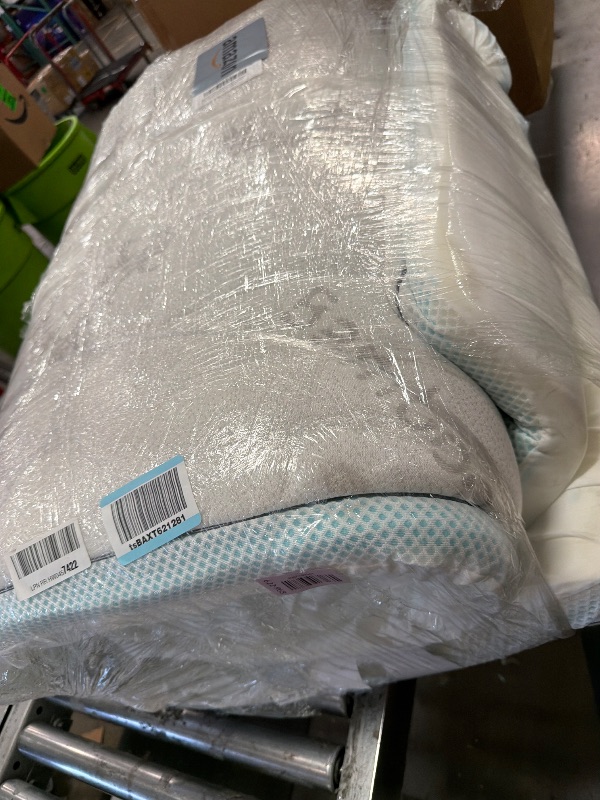 Photo 1 of **NEEDS CLEANING**Bedlore 4-Inch Queen Mattress Topper for Back Pain - Dual Layer Medium Support (2" Gel Memory Foam + 2" Cooling Fluffy Pillow Top Pad), Breathable & Pressure Relief (White)