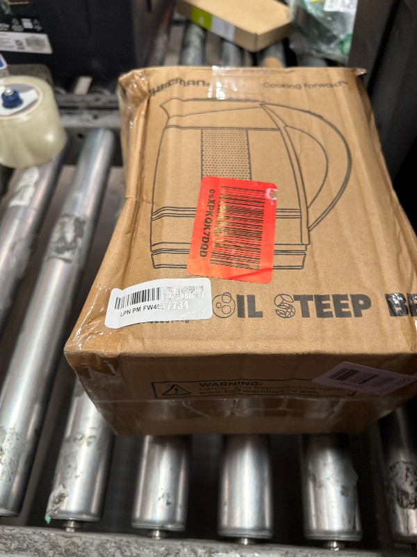 Photo 1 of ***MISSING PARTS***
Chefman Electric Kettle with Temperature Control, 5 Presets LED Indicator Lights, Removable Tea Infuser, Glass Tea Kettle & Hot Water Boiler, 360° Swivel Base, BPA Free, Stainless Steel, 1.8 Liters