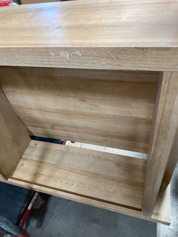 Photo 1 of *** DAMAGED SHOWN IN PHOTO, NO SHELVES *** ***Prepac Moda 5-Tier Tall Wooden Bookcase, Oak Storage Cabinet, Display Cabinet, Bookshelf with Storage Shelves 31.75" W x 80" H x 12" D for Home Office, Living Room, Bedroom Organizer